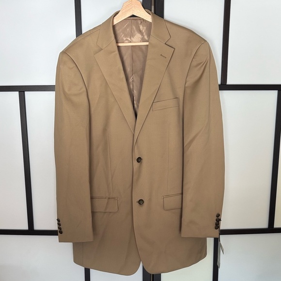 Paul Fredrick 43L British Tan Solid 2-Button Sport Coat
Wool Blazer Jacket. NWT - Picture 5 of 16